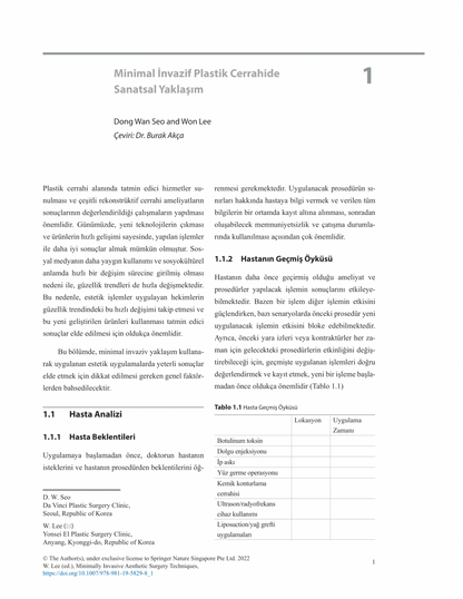 Minimal İnvaziv Estetik Cerrahi Teknikleri