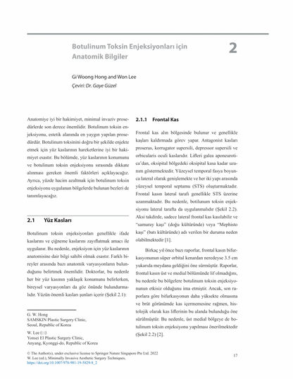 Minimal İnvaziv Estetik Cerrahi Teknikleri